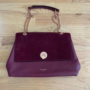 NWT GORGEOUS TED BAKER BURGUNDY BAG